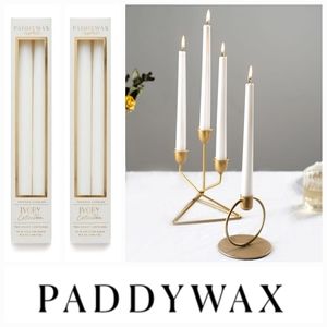 4 Pc Paddywax Home Ivory Collection Taper Candle 10" Sticks